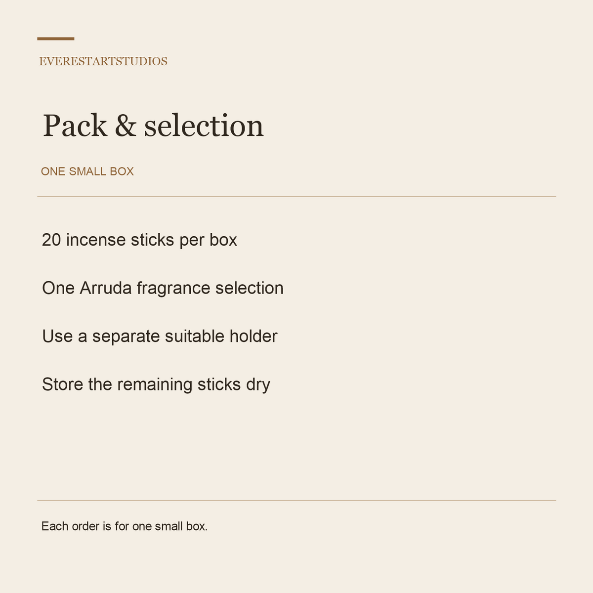 HEM Arruda incense — specifications