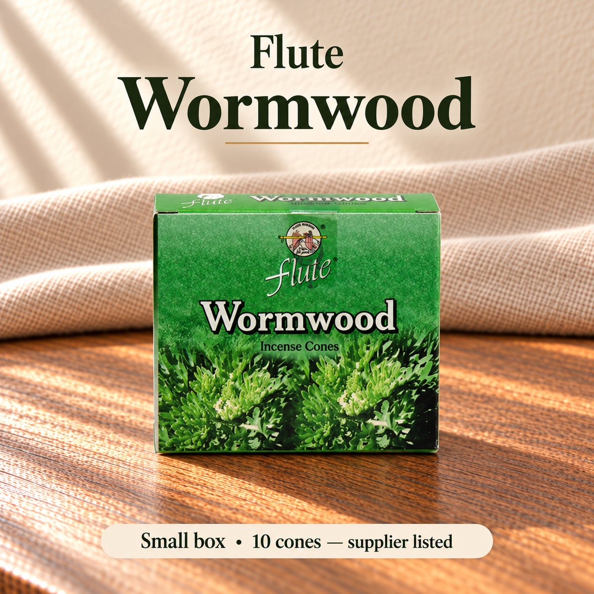 Flute Wormwood — small box, 10 cones supplier listed