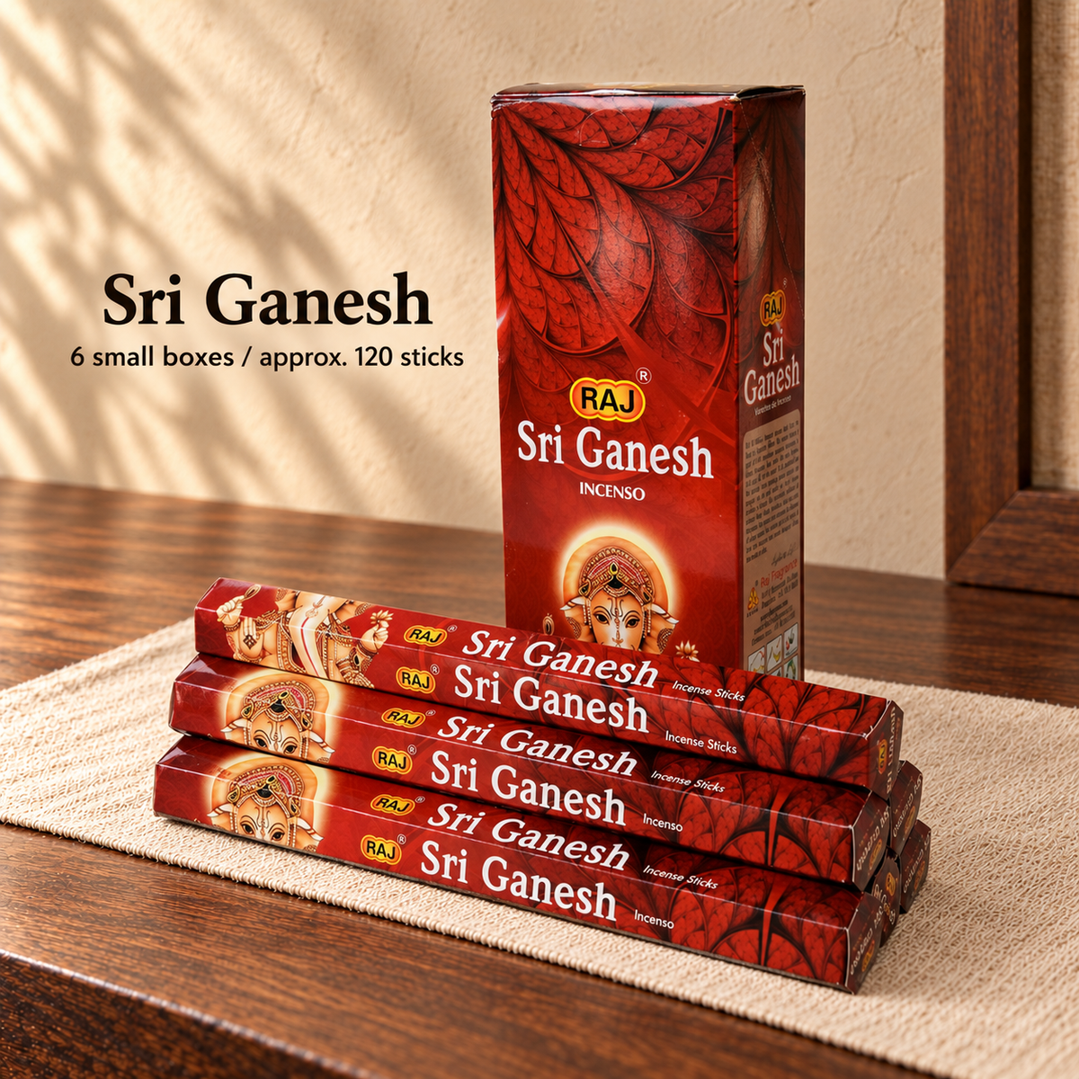 TB7101159486-14 | Sri Ganesh | 6 small boxes / approx. 120 sticks