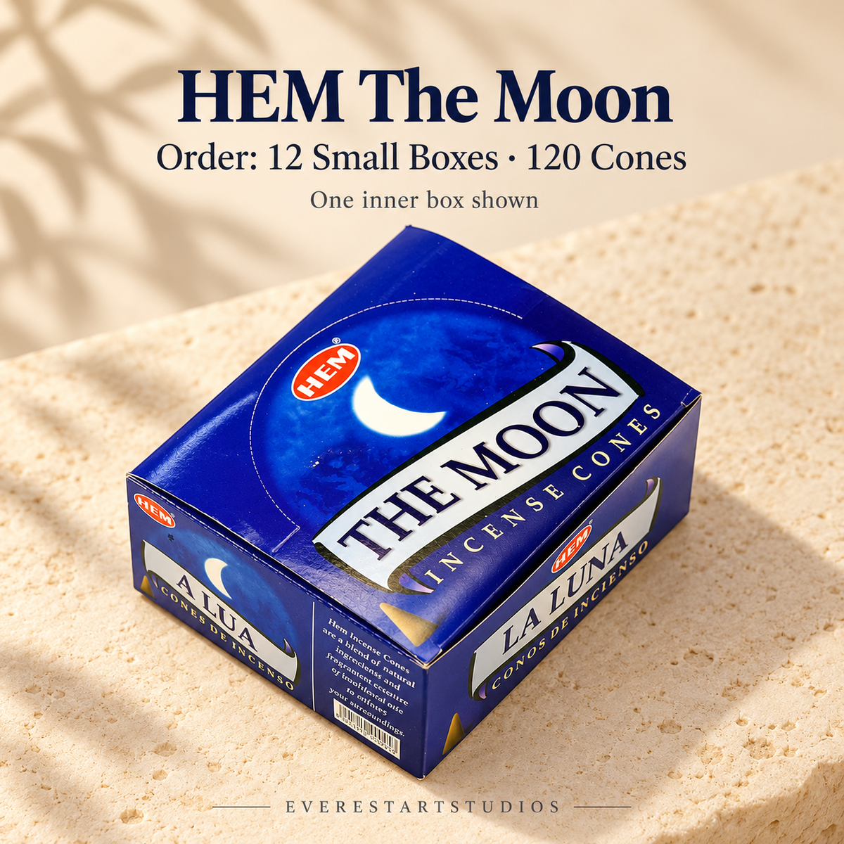 HEM The Moon, selected order12smallboxes120regularcones; one inner box shown