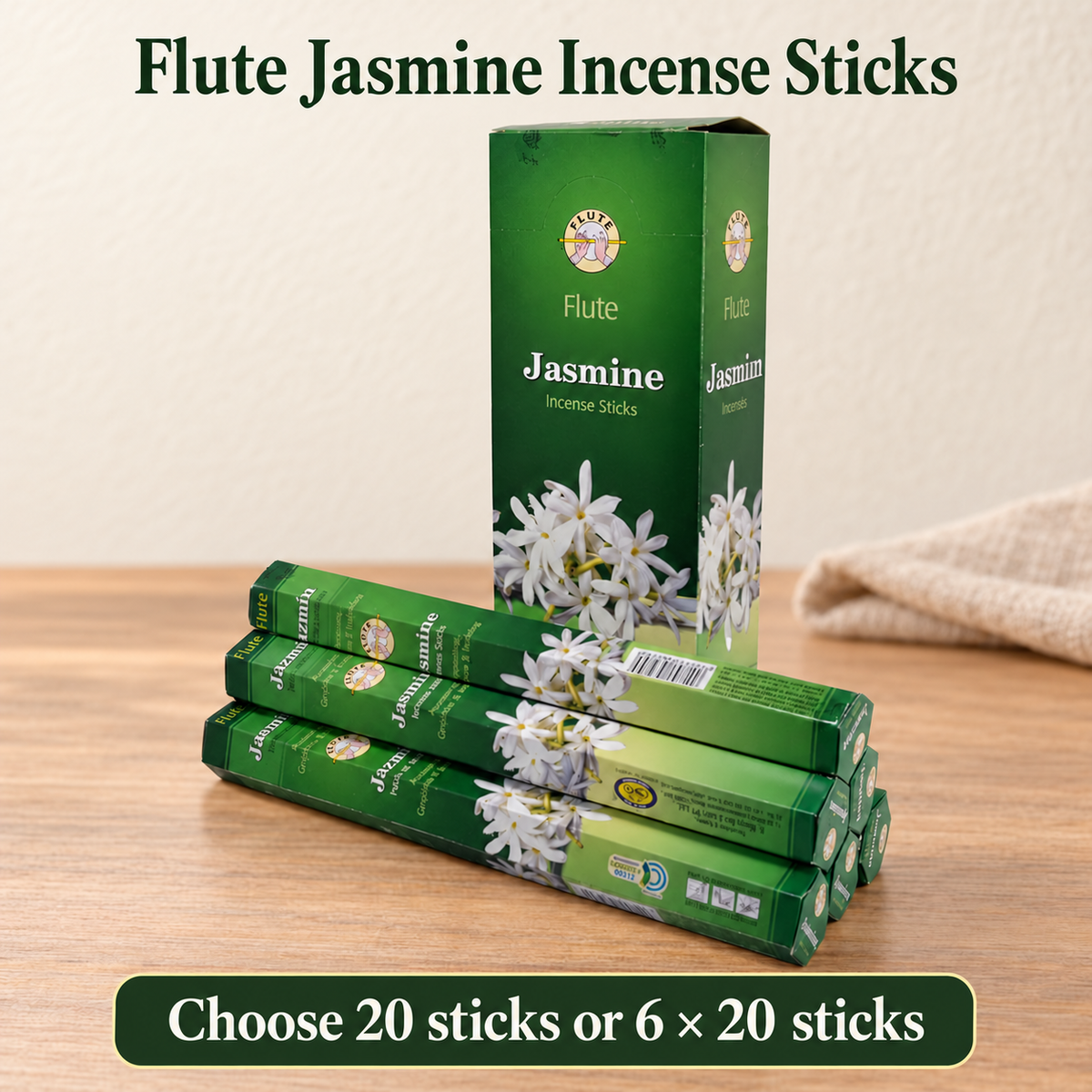 Flute Jasmine — original carton and six inner boxes