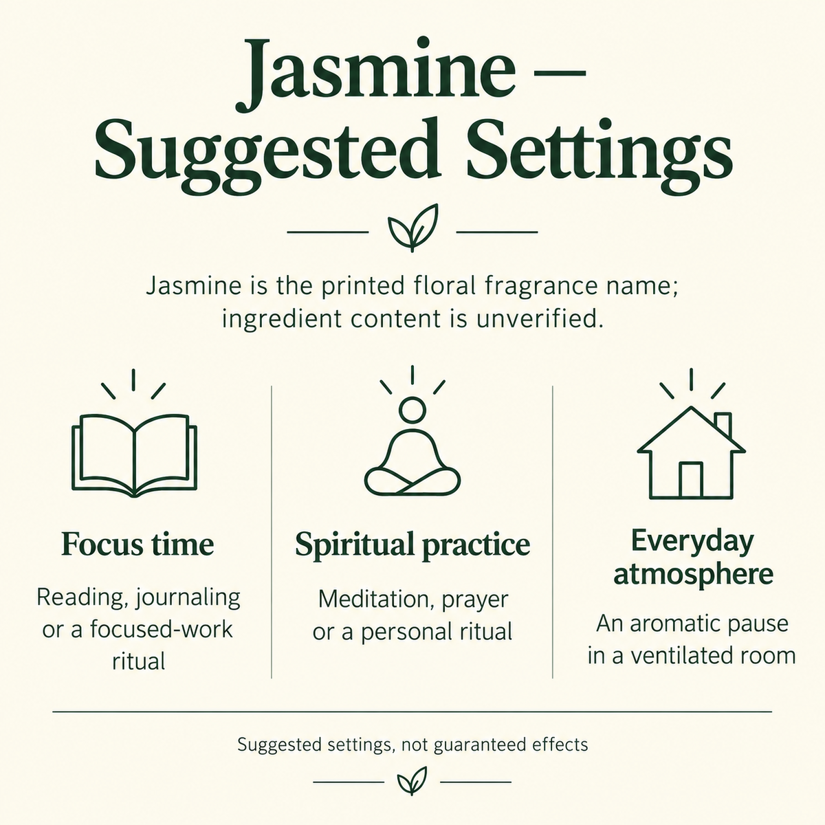 Flute Jasmine — focus, spiritual practice and everyday settings