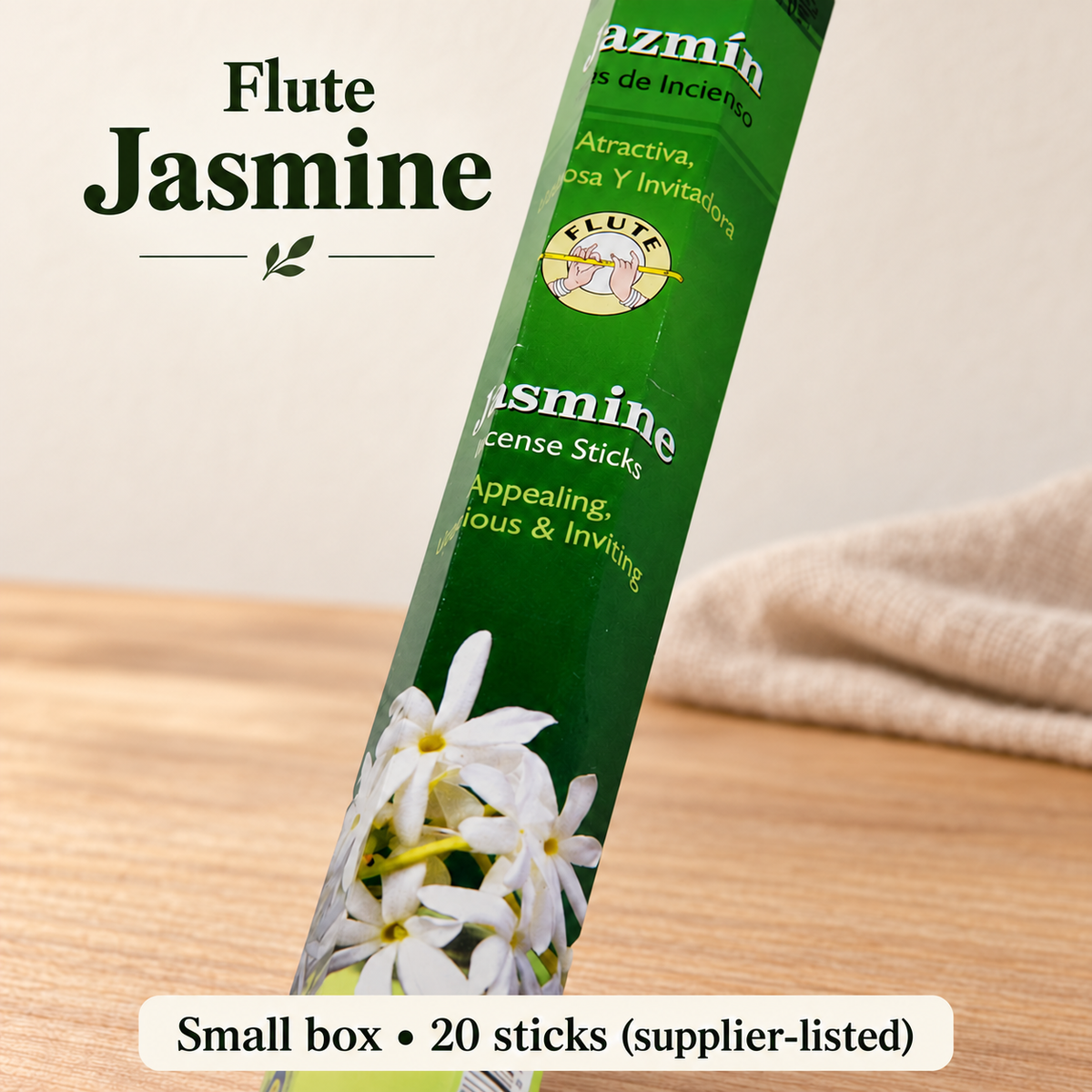 Flute Jasmine — one small box, 20 sticks