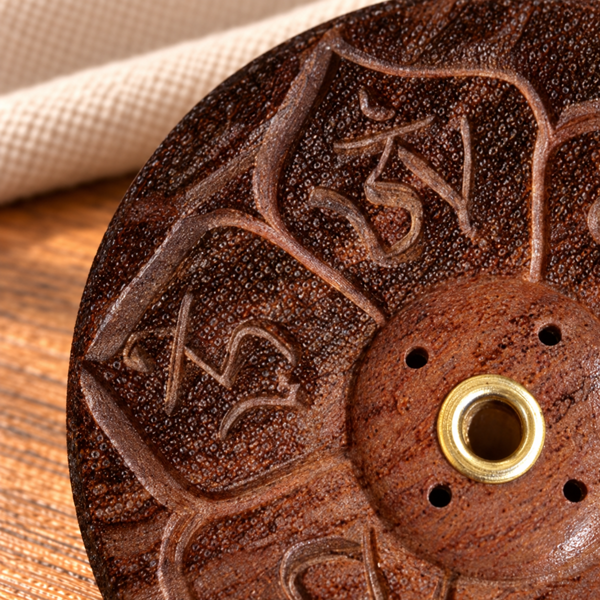 Carved mantra detail