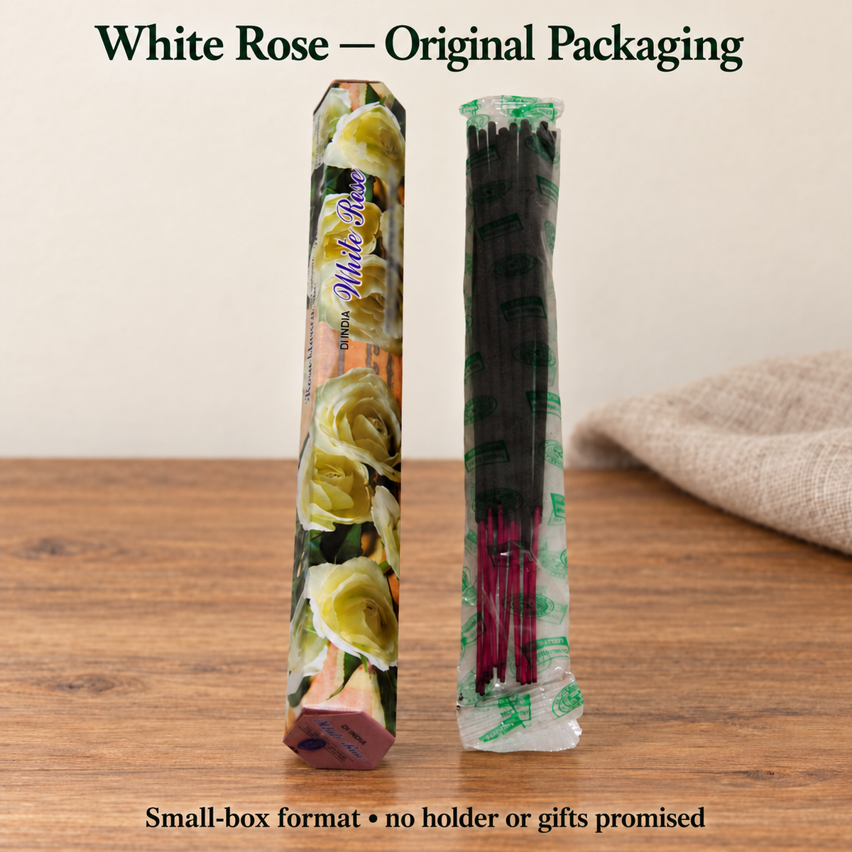 Original DI India White Rose small box and actual Darshan inner bag