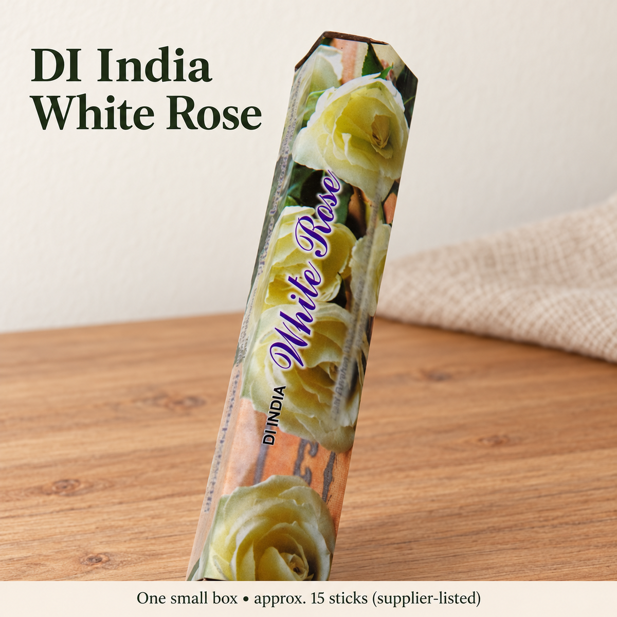 DI India White Rose one small box, approximately 15 sticks