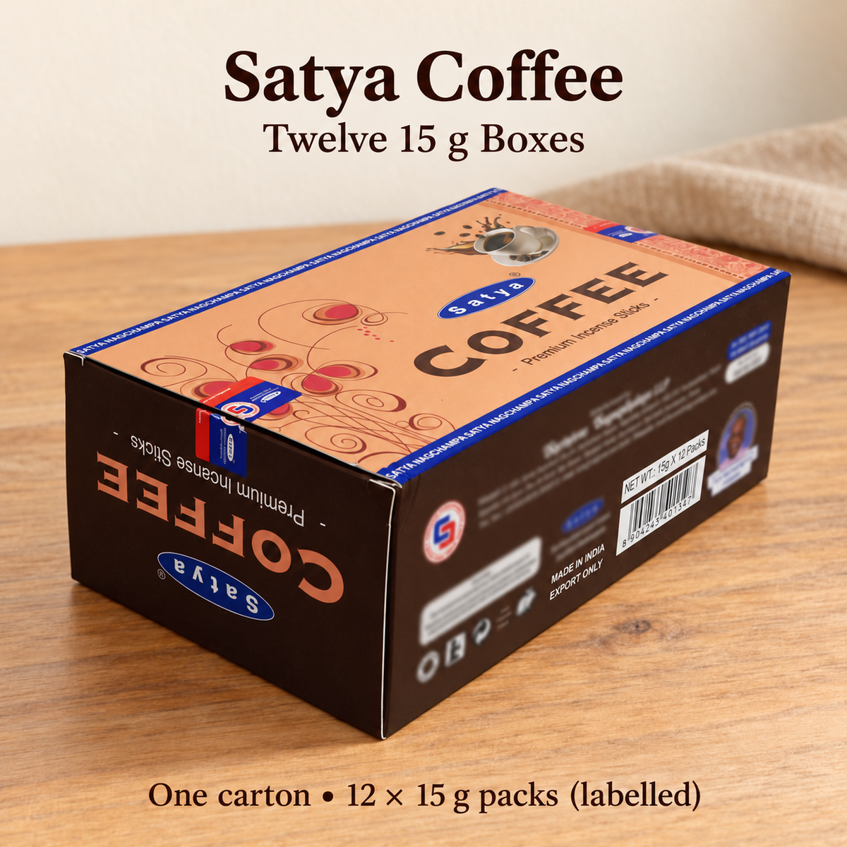 Satya Coffee Incense Sticks — Twelve 15 g Boxes — product-03