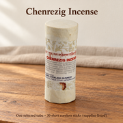 Brocade Tube Tibetan Incense — 6 Named Selections, 30 Short Sticks | variant-01