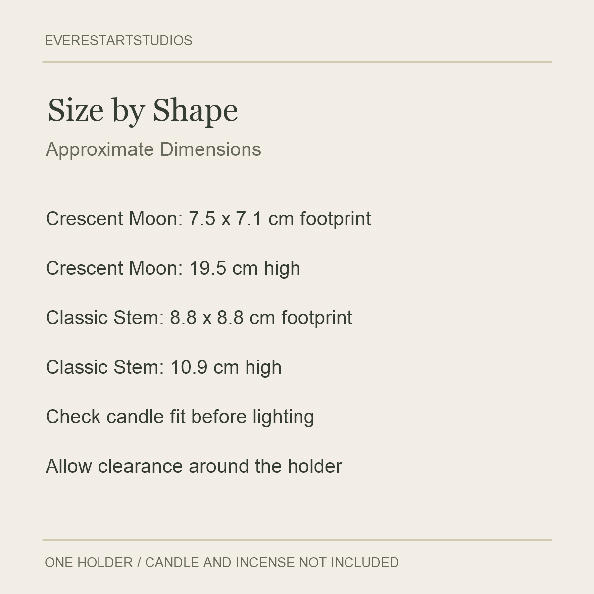 Colour-Inlaid Candle Holders — Size by Shape