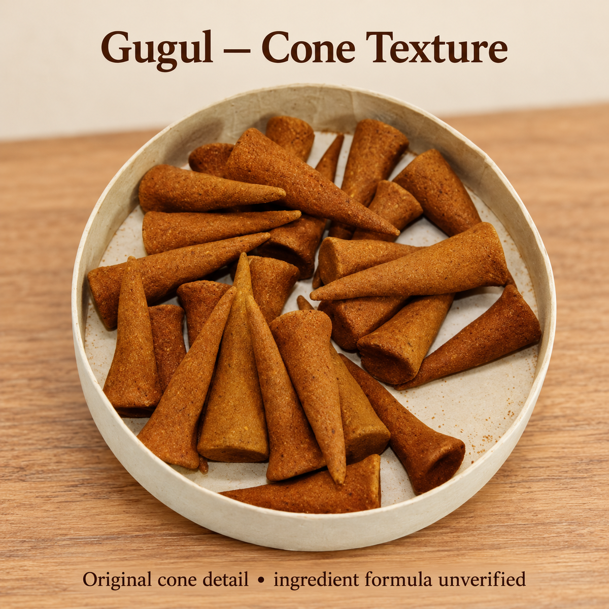 Actual Gugul brown cone texture within the original roundbox