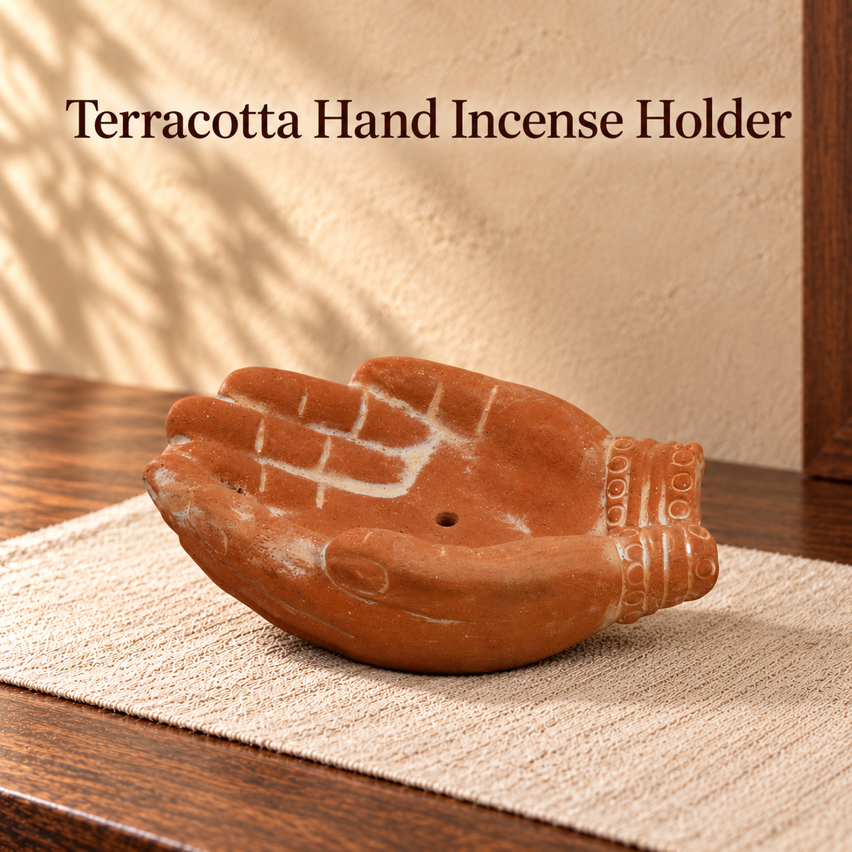 Terracotta Hand Incense Holder