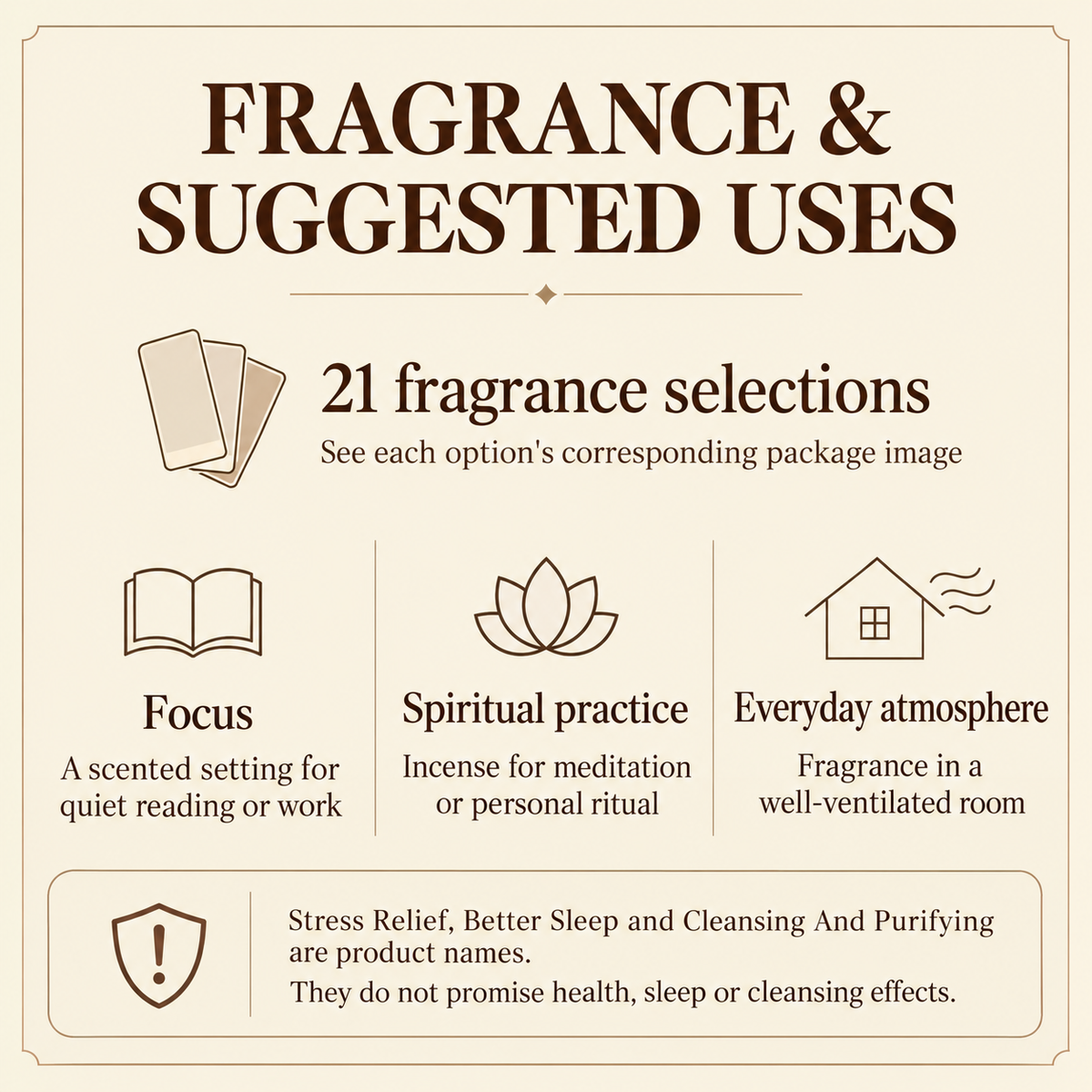 Himalayan Incense Sticks in Decorative Paper Packs — 21 Fragrances — uses
