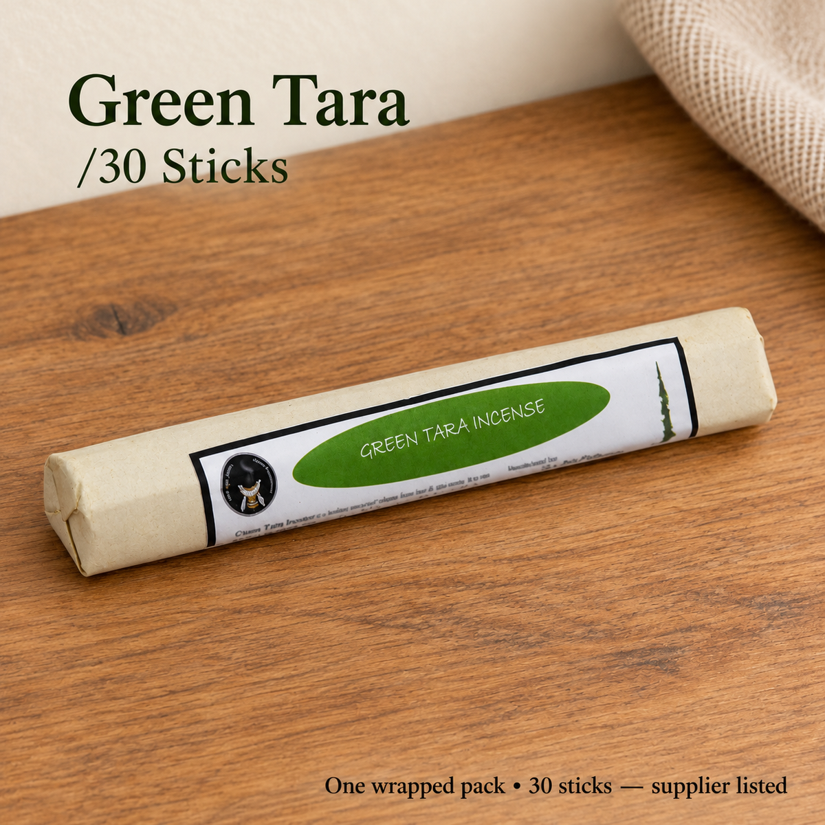 Chimi Poizokhang Green Tara Incense — 30-Stick Wrapped Pack — product-04