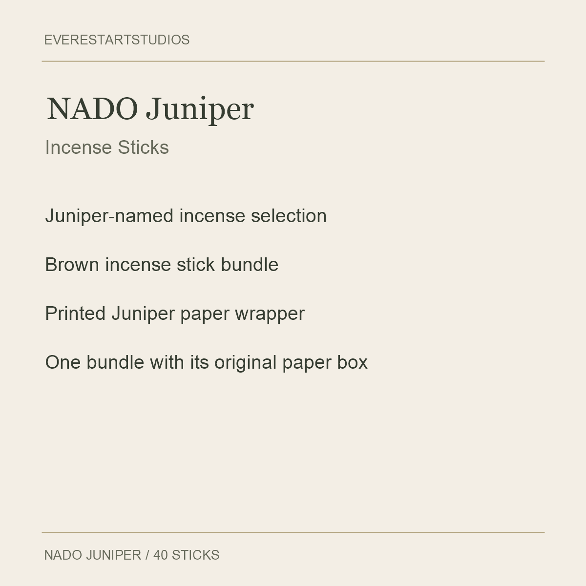 NADO Juniper Incense — NADO Juniper