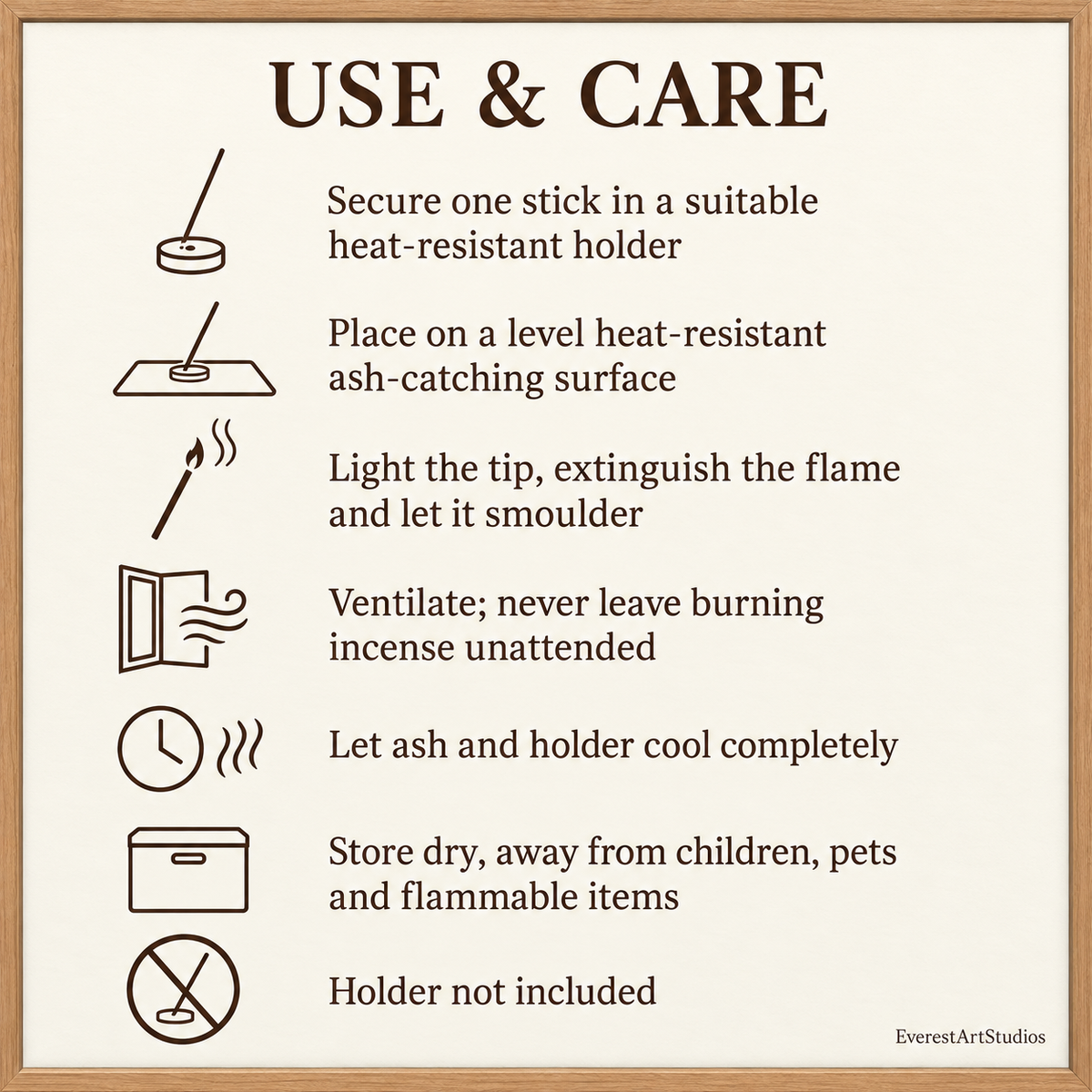 Garden Fresh Five-Element Incense — Metal, Wood, Water, Fire & Earth | care