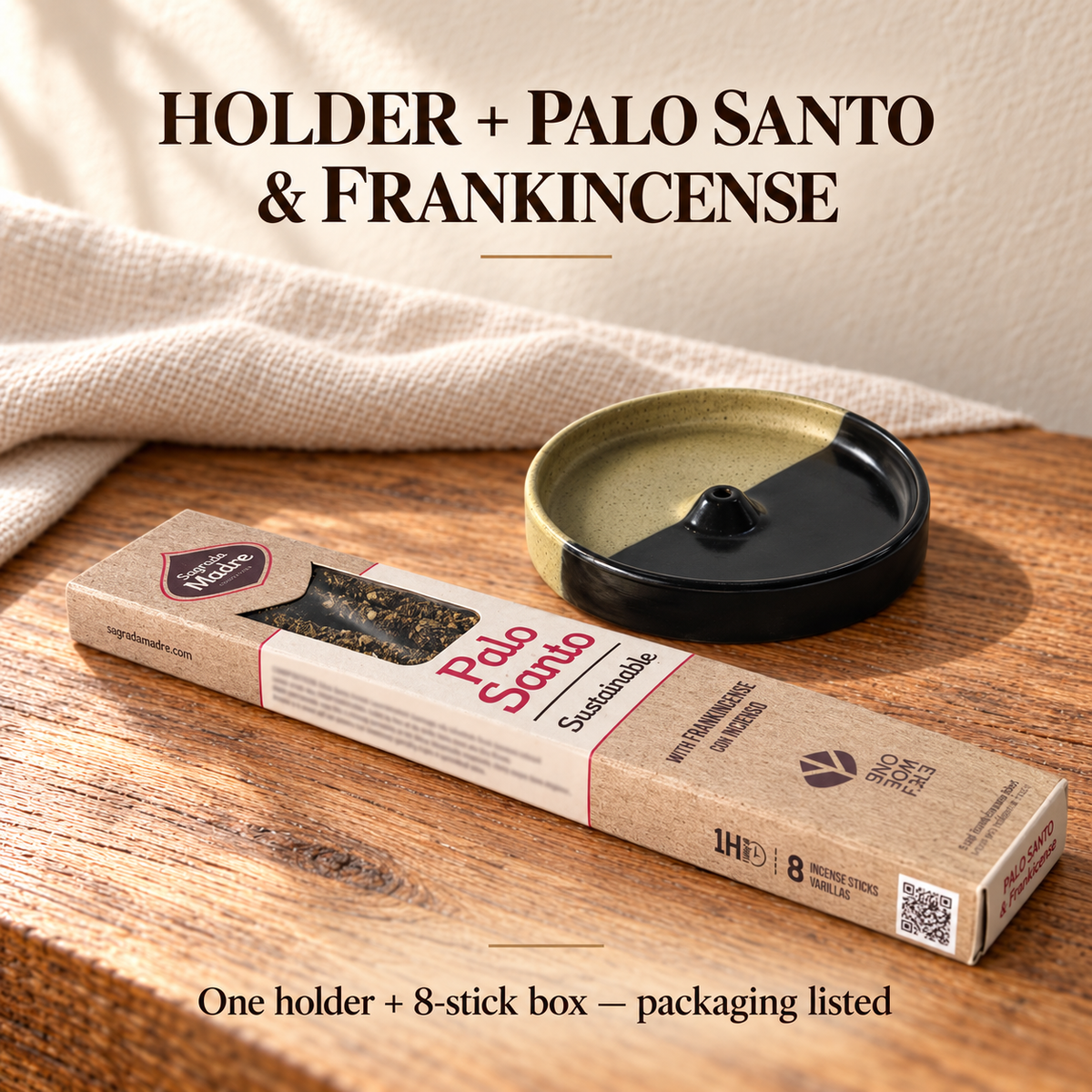 Holder + Palo Santo & Frankincense