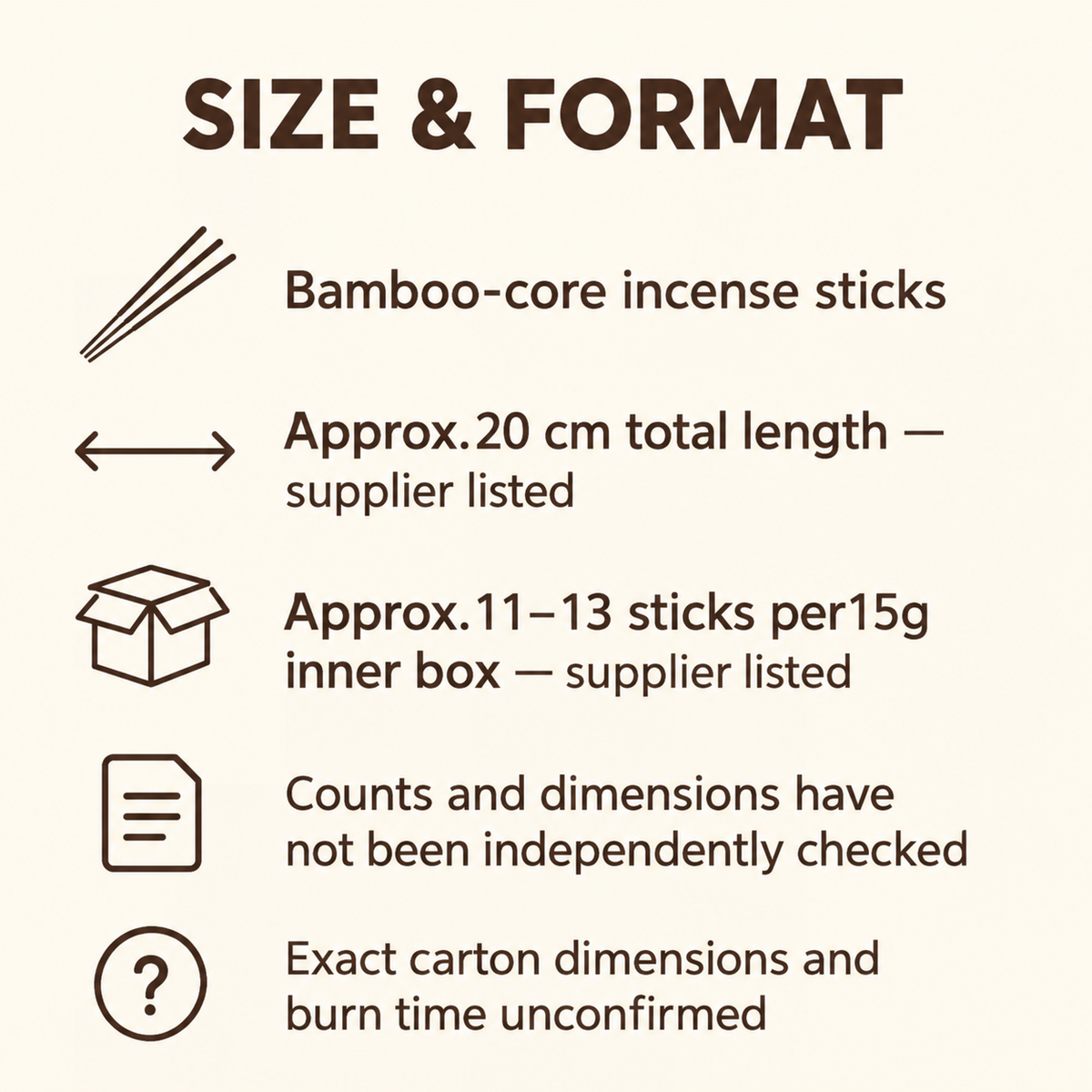 Satya Oodh Incense Sticks —12-Box Carton,15g Each — size