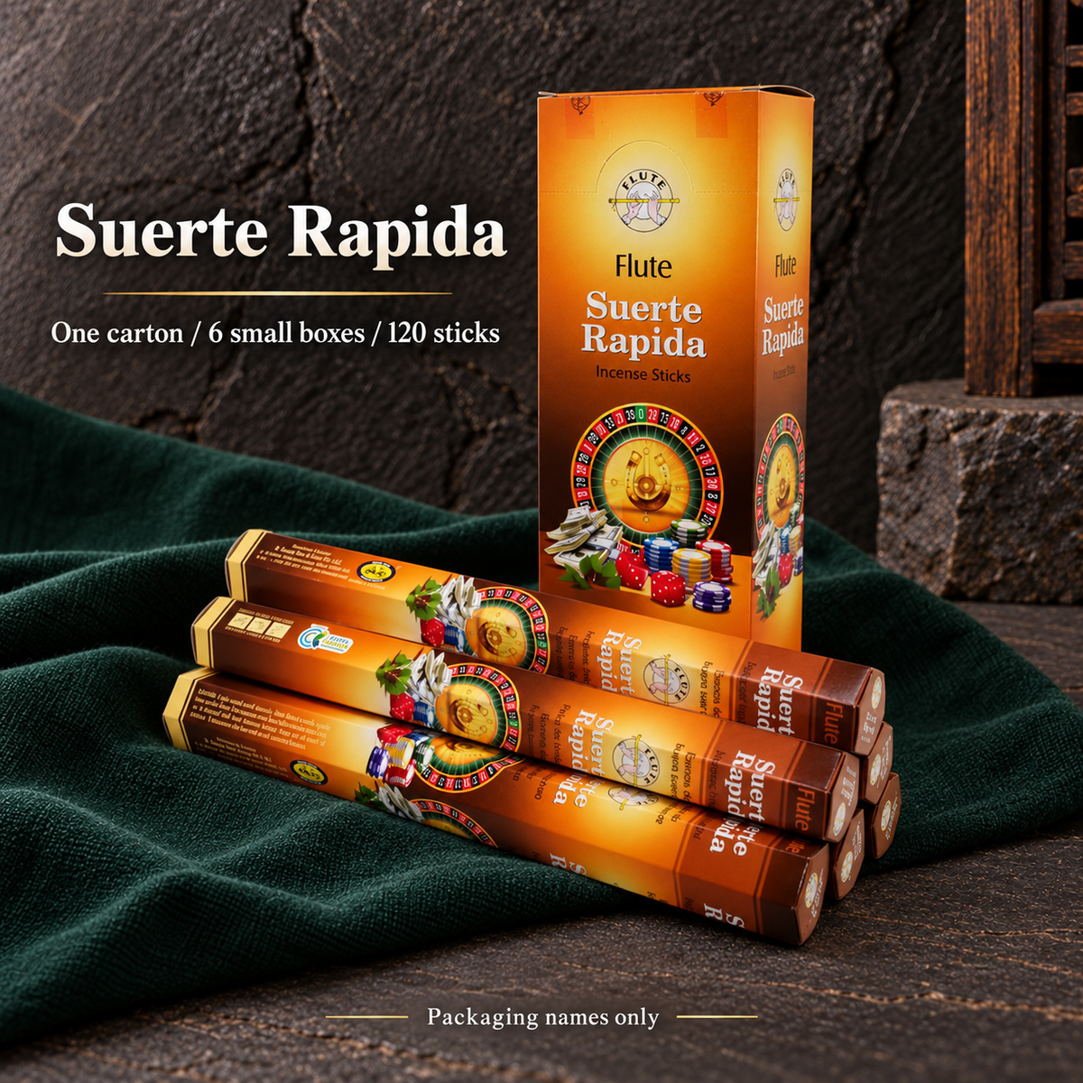 Suerte Rapida — carton of 120 incense sticks