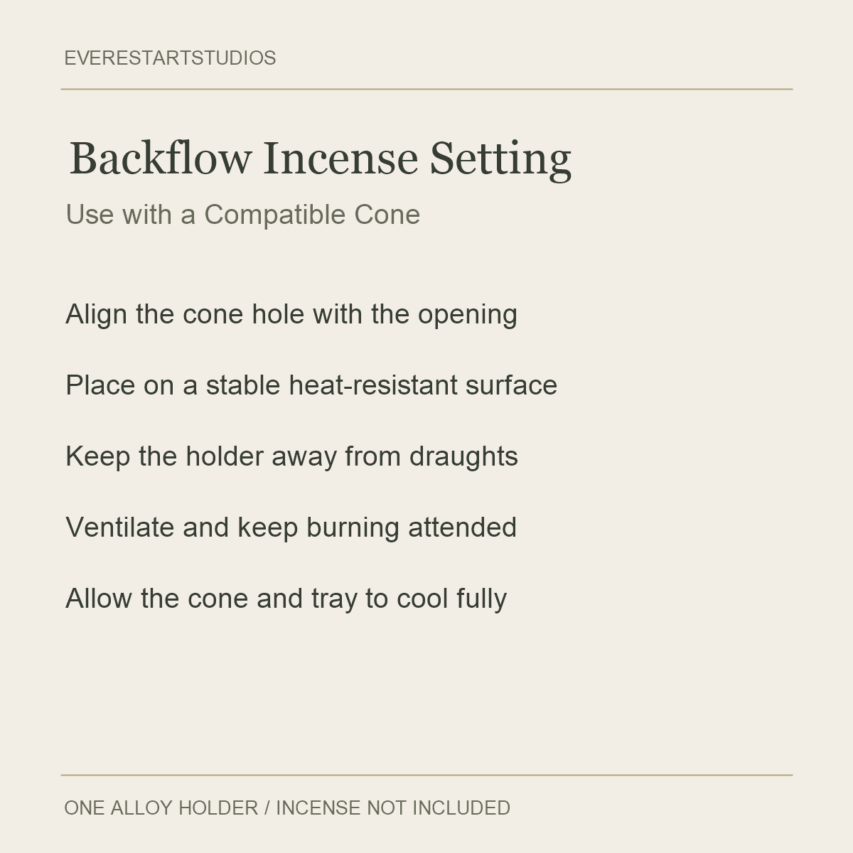Lotus & Fish Alloy Backflow Holder — Backflow Incense Setting
