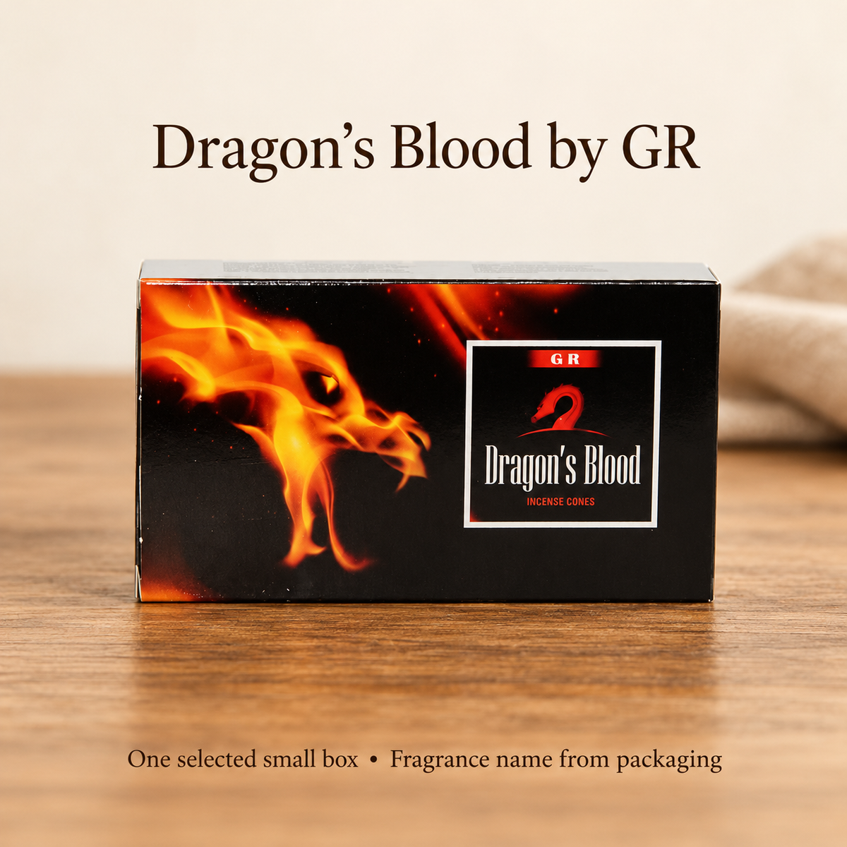 GR Dragon’s Blood Incense Cones — 10-Cones Small Box with Basic Dish | product-05