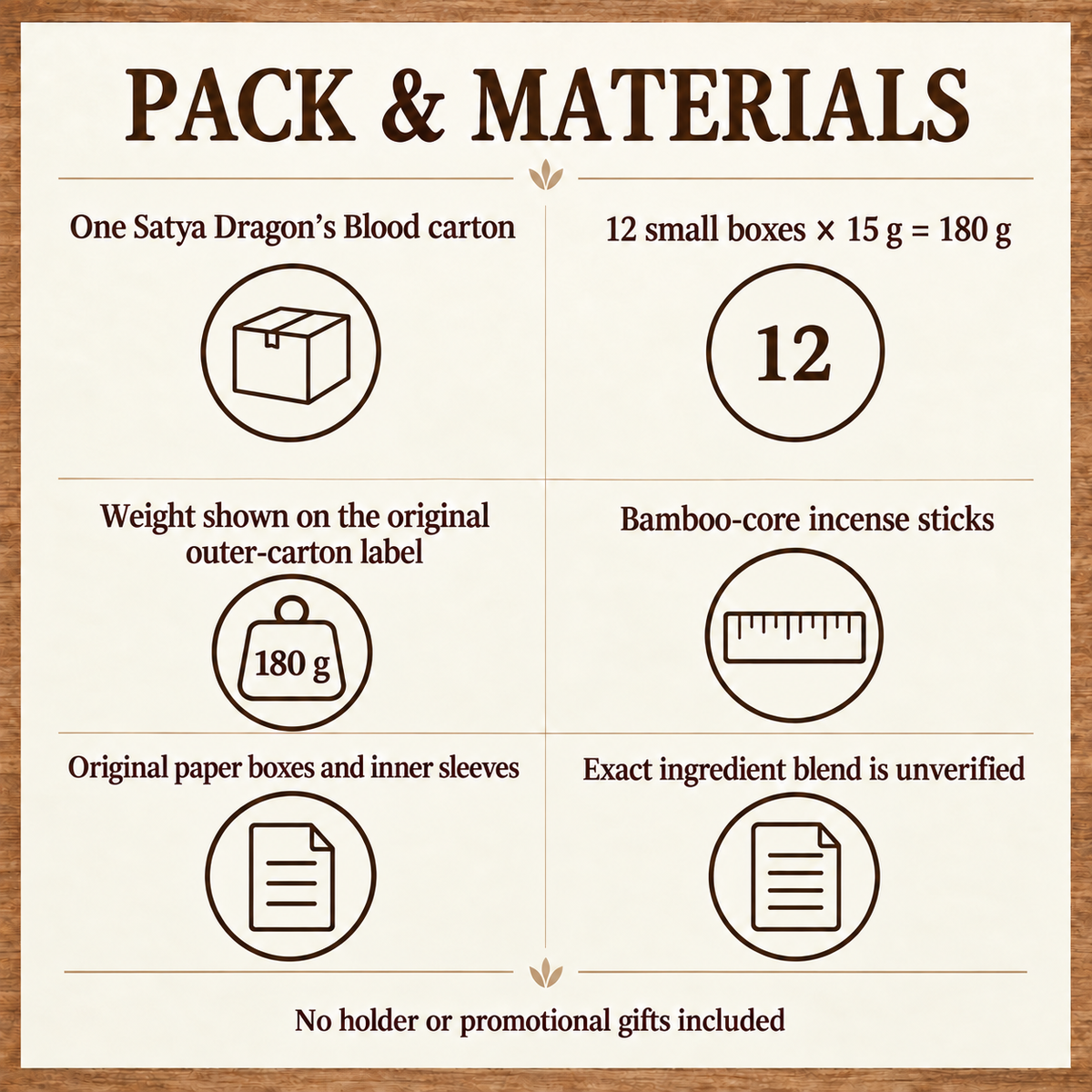 Satya Dragon's Blood Incense — 12-Box Carton, 180 g | pack
