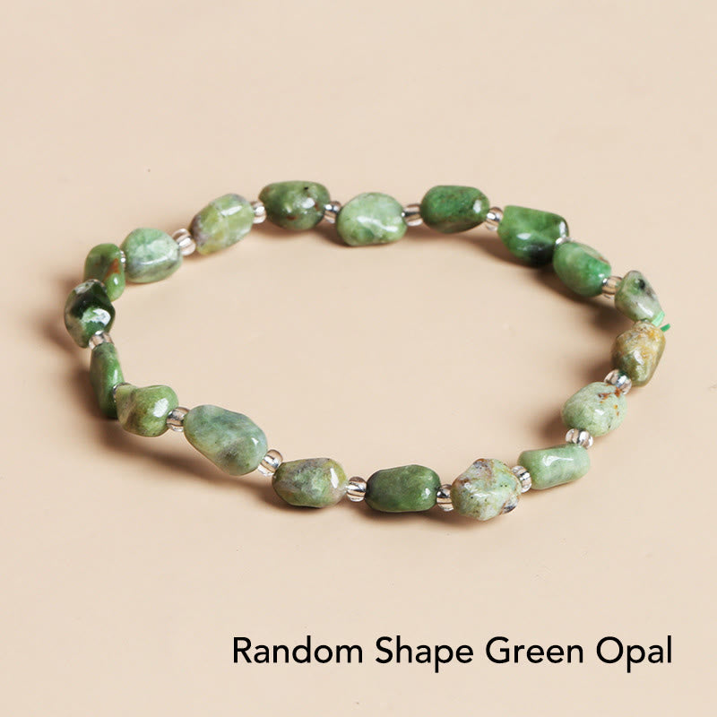 EverestArtstudios Natural Irregular Shape Stone Crystal Meditation Balance Bracelet