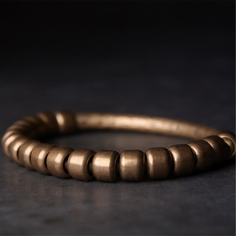 EverestArtStudios Simple Design Copper Brass Bead Luck Wealth Bracelet