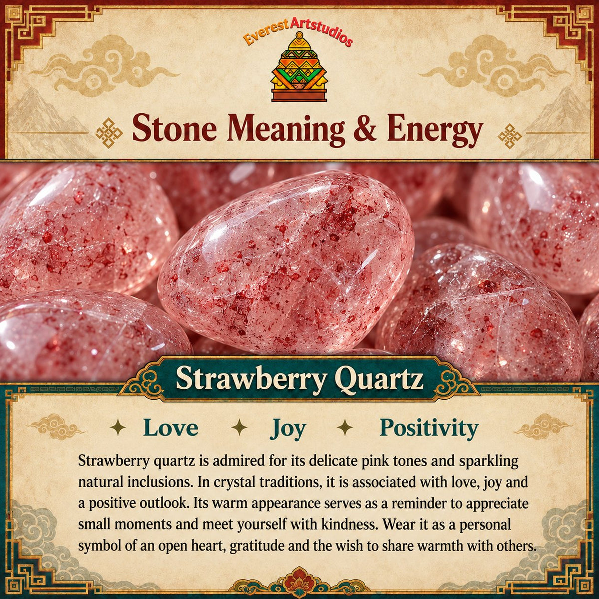 EverestArtstudios Strawberry Quartz Meaning & Energy