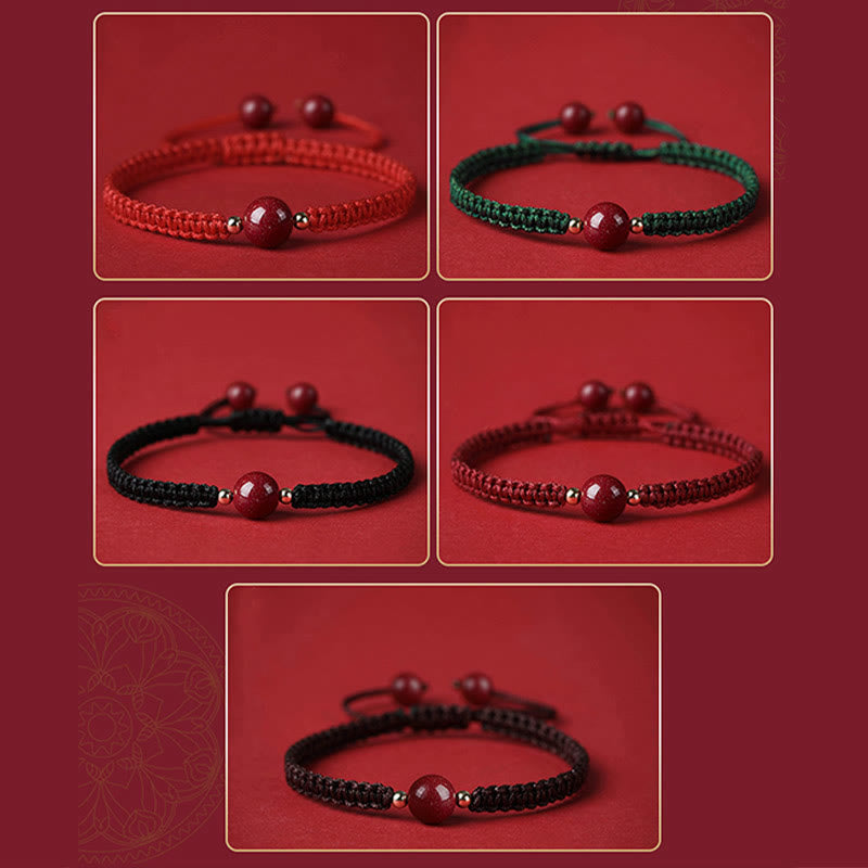 EverestArtstudios Lucky Cinnabar Bead Blessing Red String Bracelet