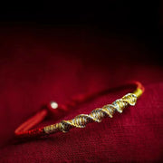 Buddha Stones 925 Sterling Silver Luck Strength Red String Protection Braid Bracelet