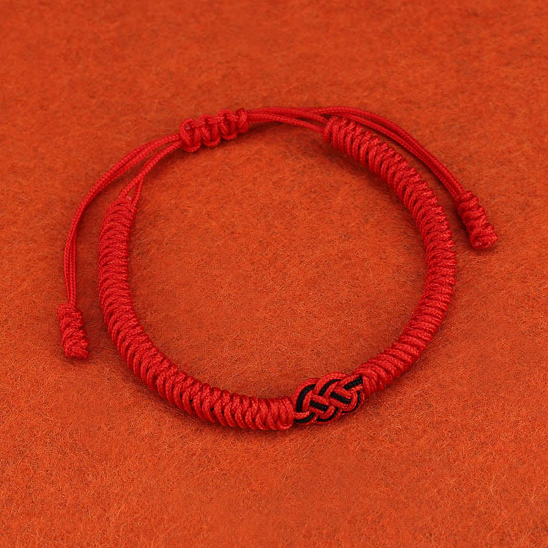 EverestArtstudios 2Pcs Tibetan Luck Chinese Knot Protection String Bracelet