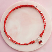 EverestArtstudios Love Heart Infinity Symbol Braided String Anklet
