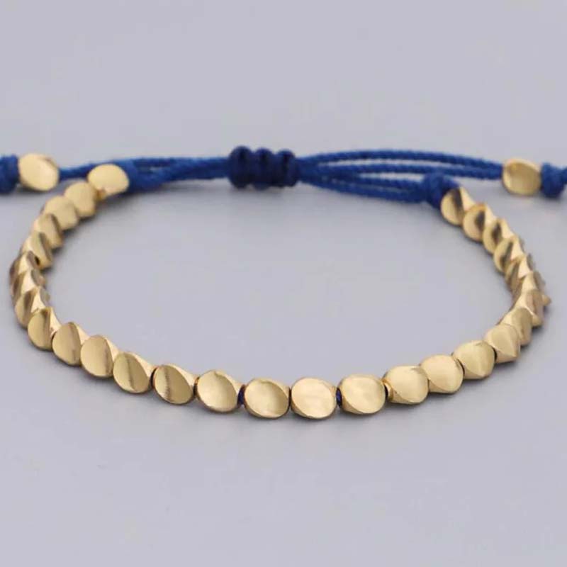 EverestArtStudios 3 PCS Tibetan Copper Beads Healing Protection Luck Bracelet Set