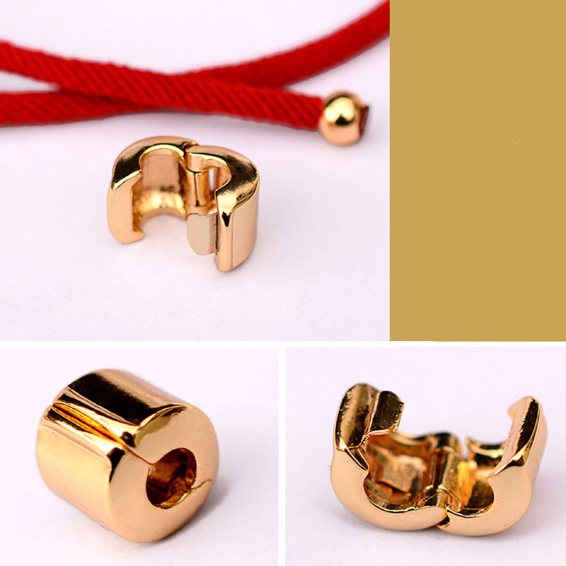 EverestArtstudios 24K Gold-Plated PiXiu Luck Red String Bracelet