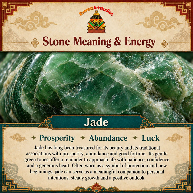 EverestArtstudios Copper Plated Gold Natural Jade Leaf Prosperity Adjustable Ring