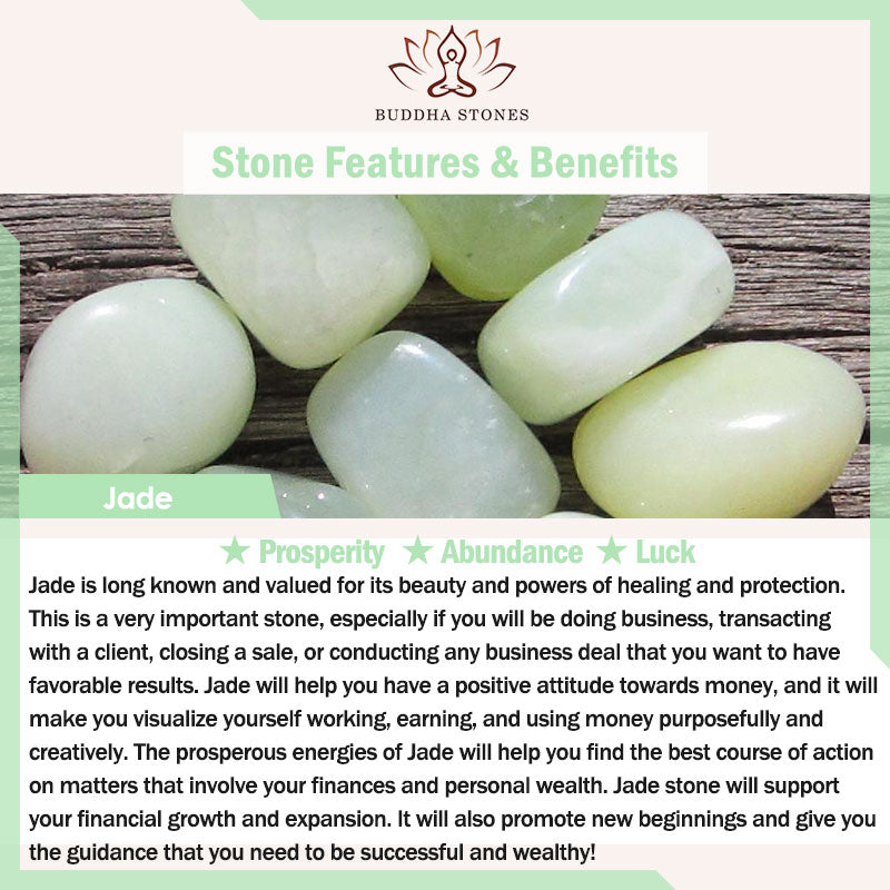 Buddha Stones Jade Butterfly Gourd Prosperity Luck Bracelet Necklace