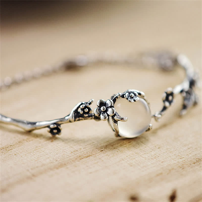 EverestArtStudios Plum Blossom Chalcedony Positive Bracelet