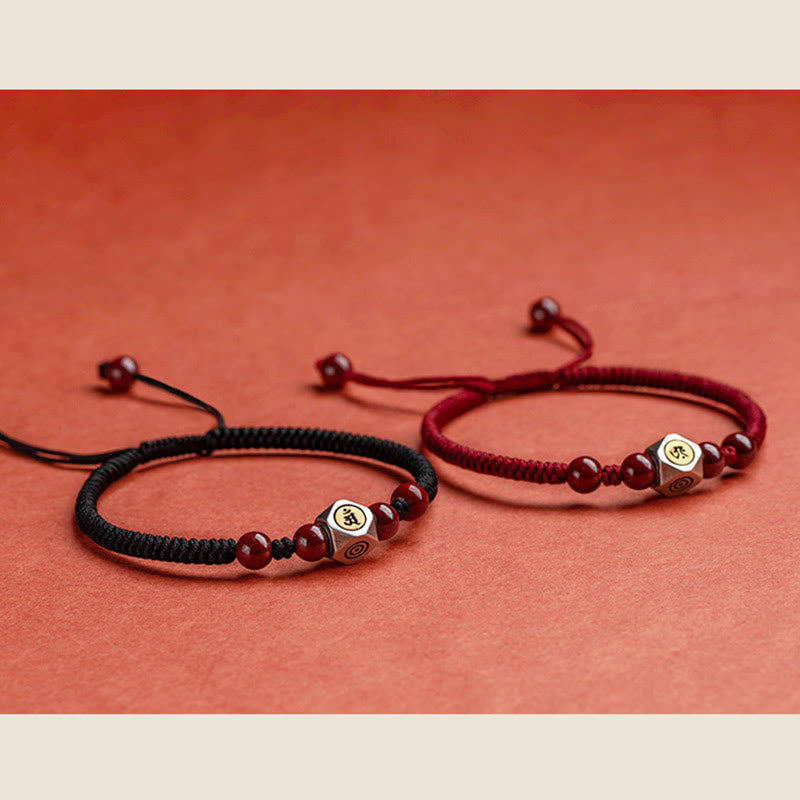 Buddha Stones 925 Sterling Silver Chinese Zodiac Cinnabar Calm Bracelet
