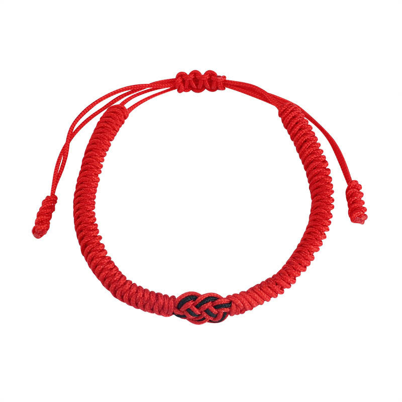 EverestArtstudios 2Pcs Tibetan Luck Chinese Knot Protection String Bracelet