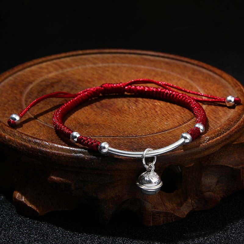 EverestArtstudios FengShui Lucky Red String Bell Bracelet