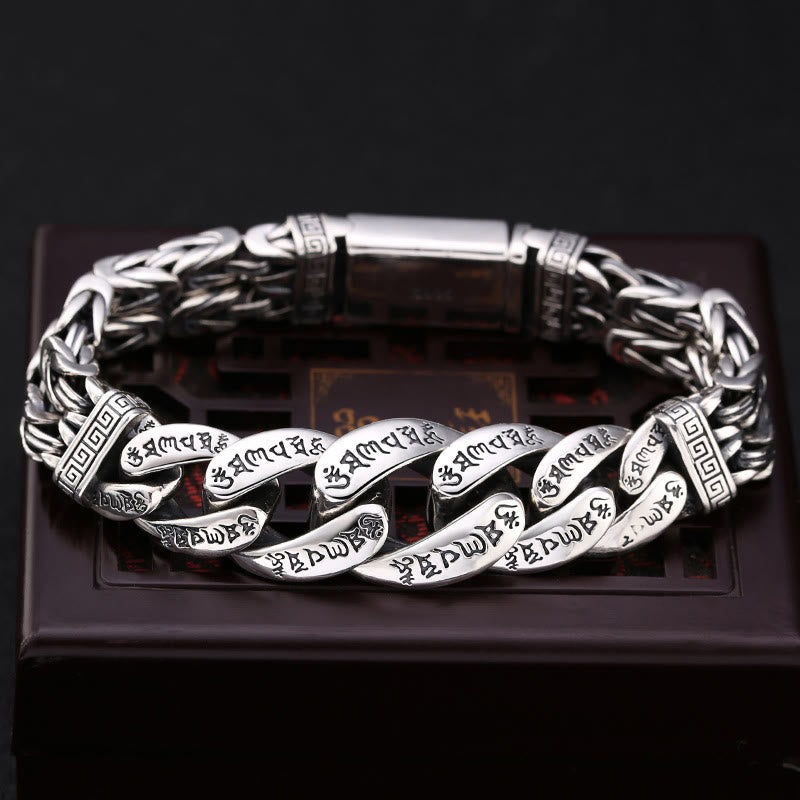 Buddha Stones Om Mani Padme Hum Engraved Peace Purity Bracelet