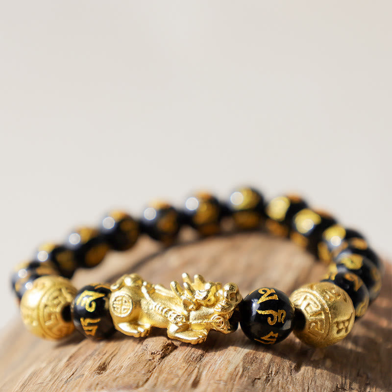 EverestArtStudios FengShui PiXiu Obsidian Wealth Bracelet