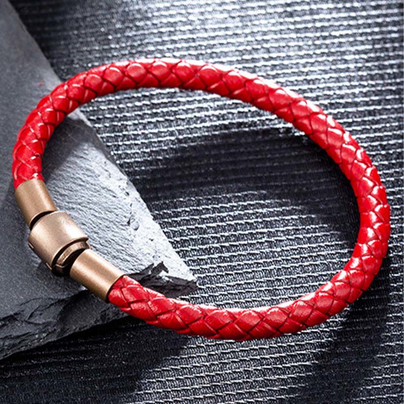 EverestArtstudios Vintage Leather Rope Luck Braid String Bracelet