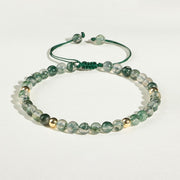 Buddha Stones Moss Agate Lucky Balance Bracelet