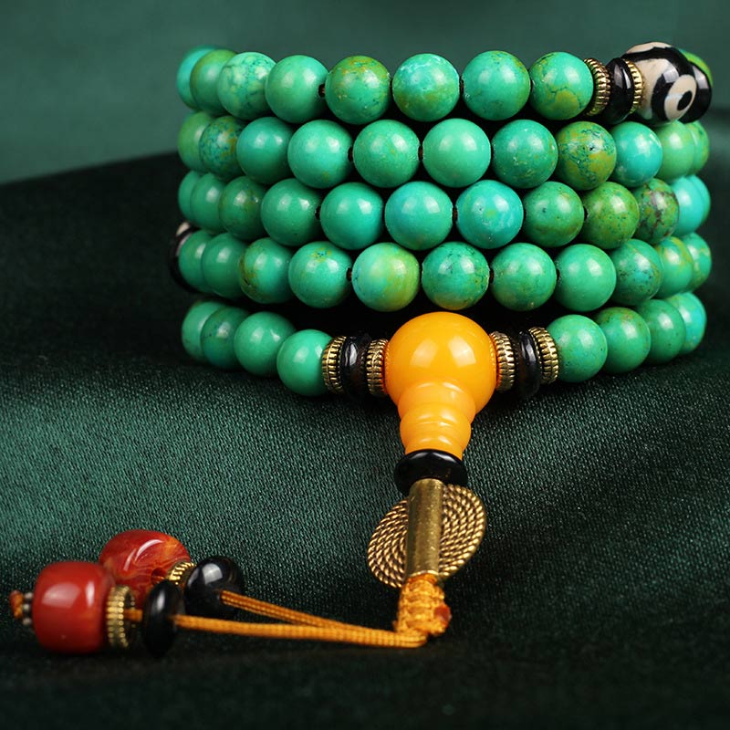 EverestArtStudios Tibetan Turquoise Mala Balance Necklace Bracelet