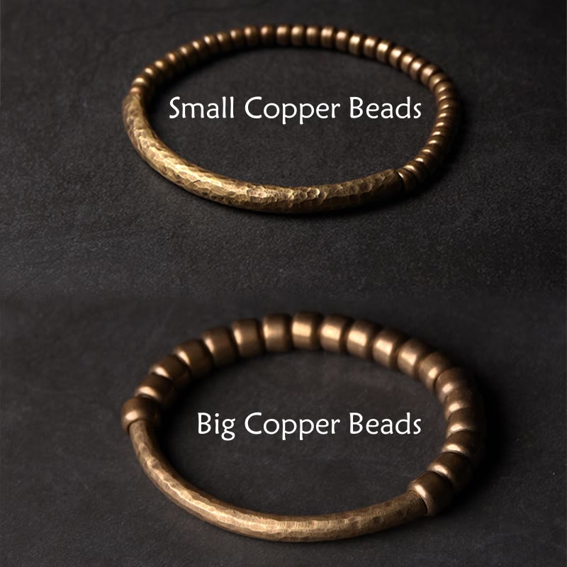 EverestArtStudios Simple Design Copper Brass Bead Luck Wealth Bracelet