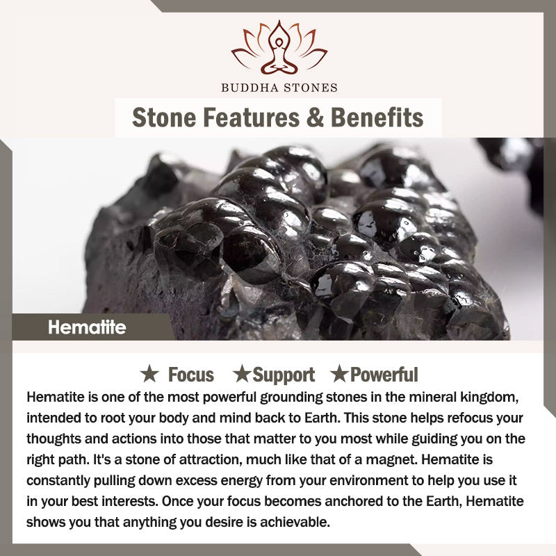 EverestArtStudios 2pcs Yin Yang Hematite Couple Bracelet