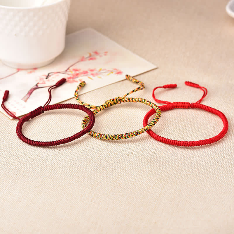 EverestArtStudios Tibetan Lucky 3 Combination Sets Red String Bracelet