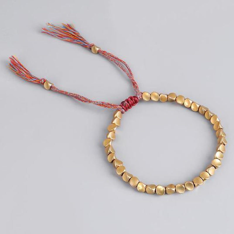 EverestArtStudios Tibetan Copper Beads Healing Luck Bracelet