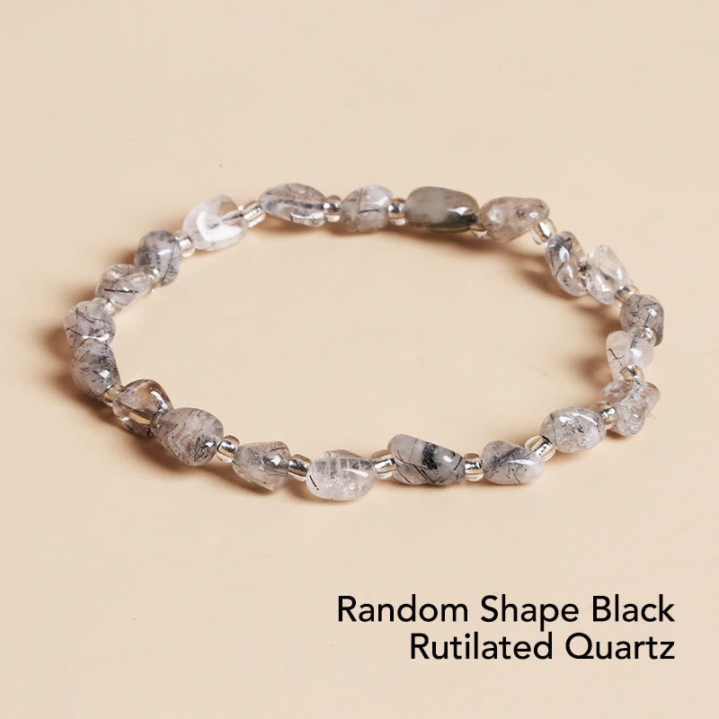 EverestArtstudios Natural Irregular Shape Stone Crystal Meditation Balance Bracelet
